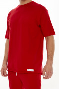 Оптом Костюм штаны с футболкой красного цвета 221113Kr, фото 10