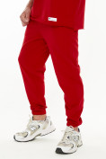 Оптом Костюм штаны с футболкой красного цвета 221113Kr, фото 4