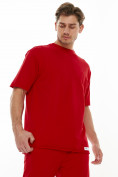 Оптом Костюм штаны с футболкой красного цвета 221113Kr, фото 6