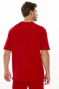 Оптом Костюм штаны с футболкой красного цвета 221113Kr, фото 7