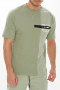 Оптом Костюм штаны с футболкой салатового цвета 221117Sl, фото 12