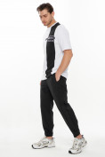 Оптом Костюм штаны с футболкой черного цвета 221117Ch в Казани, фото 3