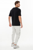 Оптом Костюм штаны с футболкой светло-серого цвета 221117SS, фото 3