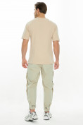 Оптом Костюм штаны с футболкой бежевого цвета 221117B, фото 4