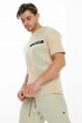 Оптом Костюм штаны с футболкой бежевого цвета 221117B, фото 9
