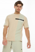 Оптом Костюм штаны с футболкой бежевого цвета 221117B в Перми, фото 10