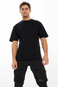 Оптом Костюм джоггеры с футболкой черного цвета 221120Ch, фото 4