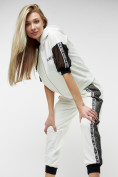 Оптом Спортивный костюм трикотажный белого цвета 22124Bl, фото 9