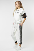 Оптом Спортивный костюм трикотажный белого цвета 22124Bl в Перми, фото 3