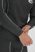 Оптом Комплект мужского термобелья без начеса темно-серого цвета 2212TC, фото 11