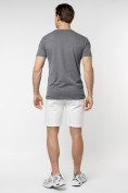 Оптом Мужские футболки с принтом серого цвета 221414Sr в Екатеринбурге, фото 5