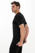 Оптом Мужские футболки с принтом черного цвета 221414Ch в Екатеринбурге, фото 3