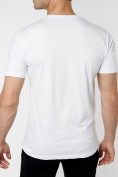 Оптом Мужские футболки с принтом белого цвета 221418Bl в Казани, фото 4