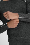 Оптом Комплект мужского термобелья без начеса темно-серого цвета 2214TC, фото 11