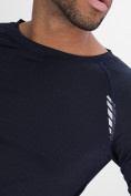 Оптом Комплект мужского термобелья без начеса темно-синего цвета 2214TS, фото 8