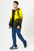 Оптом Куртка двусторонняя для мальчика желтого цвета 221J в Екатеринбурге, фото 4