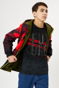 Оптом Куртка двусторонняя для мальчика красного цвета 221Kr в Казани, фото 2