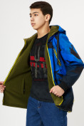 Оптом Куртка двусторонняя для мальчика синего цвета 221S, фото 9
