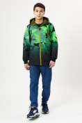 Оптом Куртка двусторонняя для мальчика зеленого цвета 221Z в Екатеринбурге