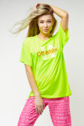 Оптом Джоггеры с футболкой салатового цвета 222065Sl в  Красноярске, фото 2