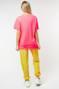 Оптом Джоггеры с футболкой розового цвета 222065R в Перми, фото 4