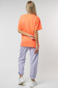 Оптом Джоггеры с футболкой персикового цвета 222065P в  Красноярске, фото 5