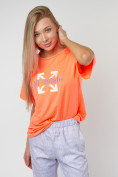 Оптом Джоггеры с футболкой персикового цвета 222065P, фото 7