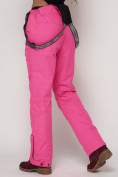 Оптом Полукомбинезон брюки горнолыжные женские розового цвета 2221R в Екатеринбурге, фото 15