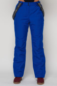 Оптом Полукомбинезон брюки горнолыжные женские синего цвета 2221S в Казани, фото 13