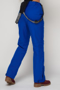 Оптом Полукомбинезон брюки горнолыжные женские синего цвета 2221S в Казани, фото 17