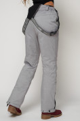 Оптом Полукомбинезон брюки горнолыжные женские серого цвета 2221Sr в Екатеринбурге, фото 17