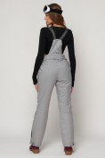 Оптом Полукомбинезон брюки горнолыжные женские серого цвета 2221Sr в Казани, фото 8