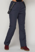 Оптом Полукомбинезон брюки горнолыжные женские темно-серого цвета 2221TC в Казани, фото 14