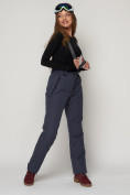 Оптом Полукомбинезон брюки горнолыжные женские темно-серого цвета 2221TC в Казани, фото 3