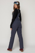 Оптом Полукомбинезон брюки горнолыжные женские темно-серого цвета 2221TC в Екатеринбурге, фото 4