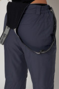 Оптом Полукомбинезон брюки горнолыжные женские темно-серого цвета 2221TC в Екатеринбурге, фото 9
