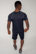 Оптом Спортивный костюм летний мужской темно-синего цвета 2225TS, фото 12