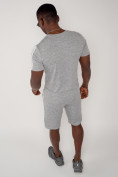 Оптом Спортивный костюм летний мужской светло-серого цвета 22265SS, фото 10