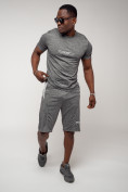 Оптом Спортивный костюм летний мужской серого цвета 22265Sr в Сочи, фото 9