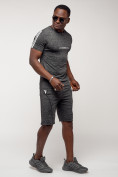 Оптом Спортивный костюм летний мужской темно-серого цвета 22265TC в Астане, фото 2