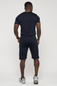 Оптом Спортивный костюм летний мужской темно-синего цвета 22265TS, фото 4