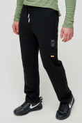 Оптом Трикотажные брюки мужские черного цвета 2226Ch, фото 6