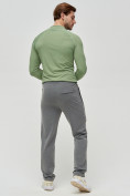 Оптом Трикотажные брюки мужские темно-серого цвета 2226TC, фото 4