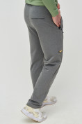 Оптом Трикотажные брюки мужские темно-серого цвета 2226TC, фото 6