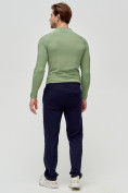 Оптом Трикотажные брюки мужские темно-синего цвета 2226TS, фото 5