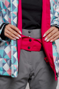 Оптом Горнолыжная куртка женская зимняя серого цвета 22302Sr в Екатеринбурге, фото 8