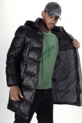 Оптом Куртка удлинённая мужская зимняя черного цвета 22306Ch в Екатеринбурге, фото 20