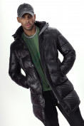 Оптом Куртка удлинённая мужская зимняя черного цвета 22306Ch в Казани, фото 7
