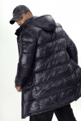 Оптом Куртка удлинённая мужская зимняя темно-синего цвета 22306TS в Казани, фото 10