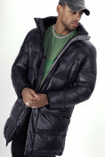 Оптом Куртка удлинённая мужская зимняя темно-синего цвета 22306TS в Казани, фото 24
